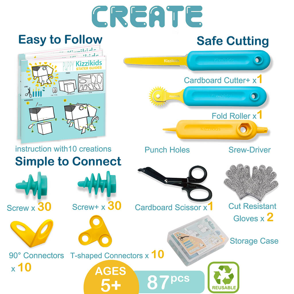 ecomposer-select your kit-87-piece-cardboard-tools-set