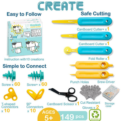 ecomposer-select your kit-149-piece-cardboard-tools-set